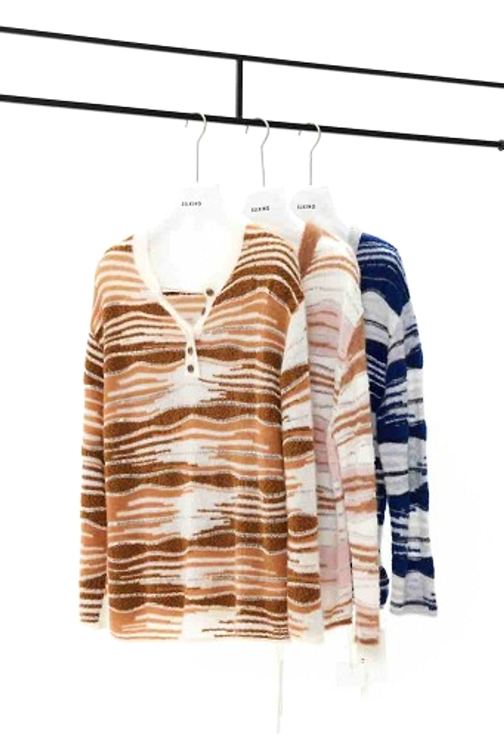 Notched-Neck Cable Pullover