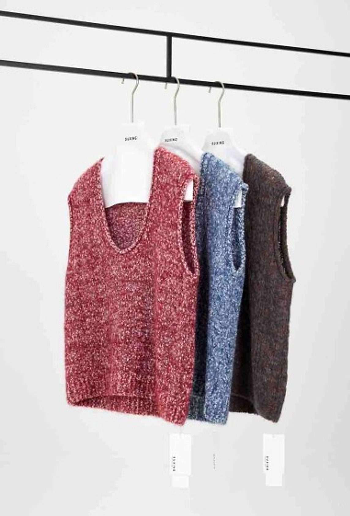 Deep U-Neck Knit Vest