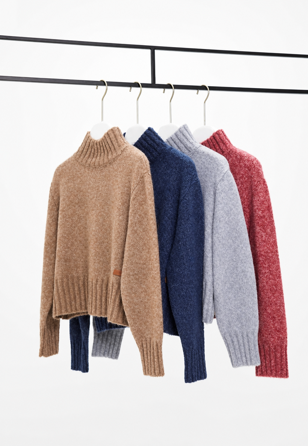 Cropped High-Neck Pullover