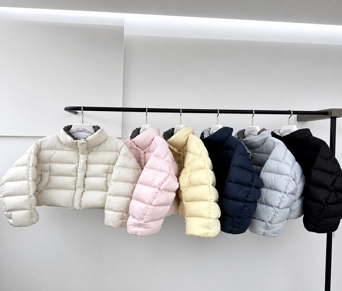 Short Stand-Collar Goose Down Jacket